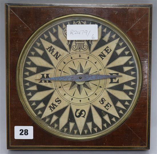 A large inlaid compass